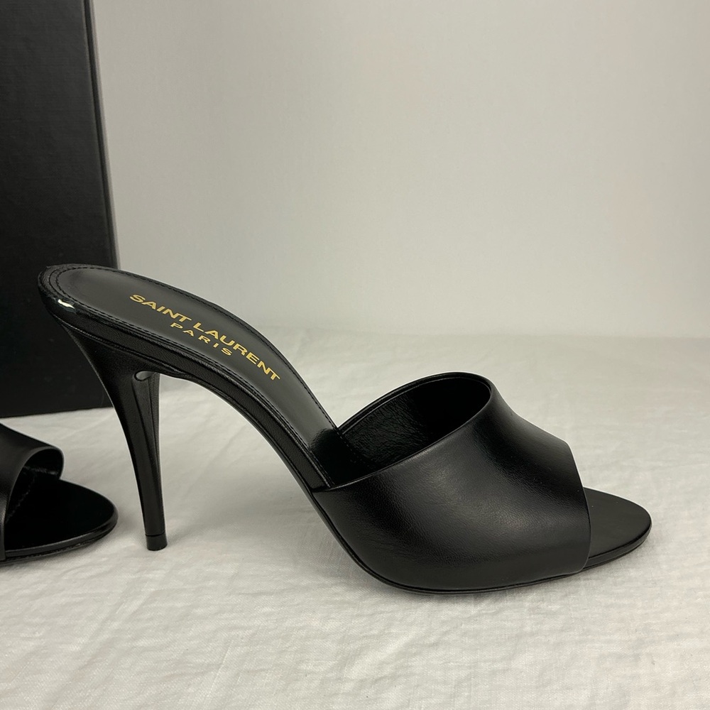 SAINT LAURENT LA 16 LEATHER 105 MULES - Picture 10 of 14